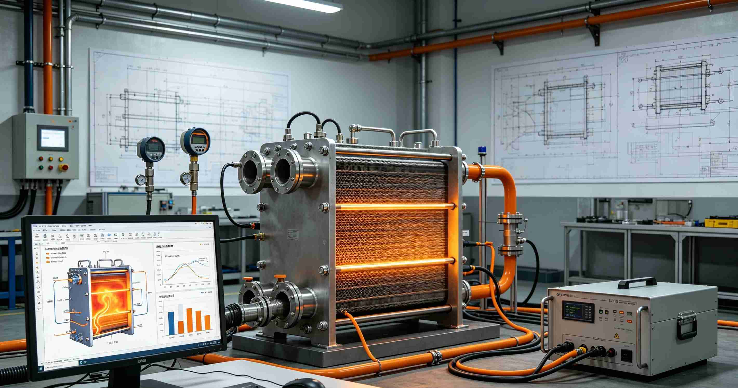 plate and shell heat exchanger engineering thermal simulation test