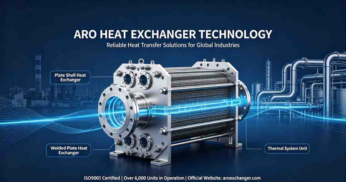3D cutaway view of EOU® Thermal plate and shell heat exchanger